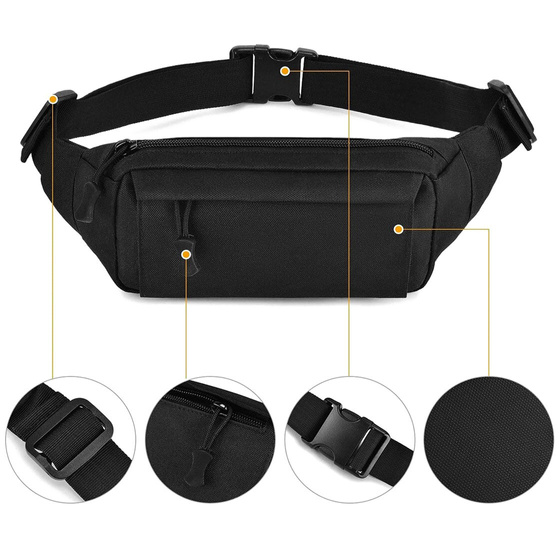 Torebka saszetka BIODRÓWKA NERKA męska POJEMNA z paskiem