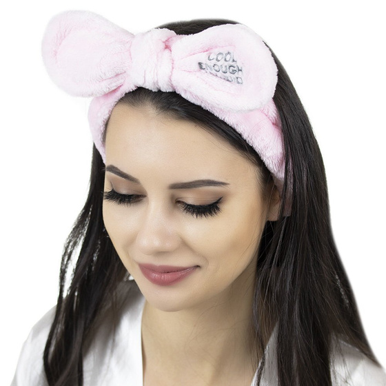 OPASKA do włosów KOSMETYCZNA do makijażu RÓŻOWA