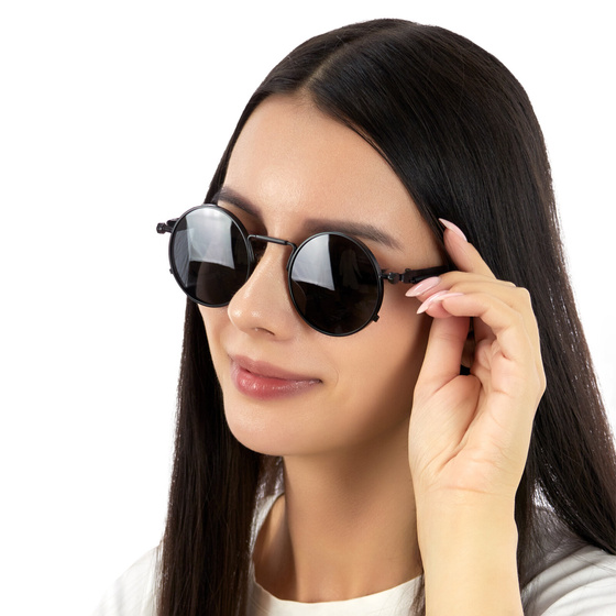 OKULARY przeciwsłoneczne RETRO lenonki OKRĄGŁE POLARYZACJA damskie męskie