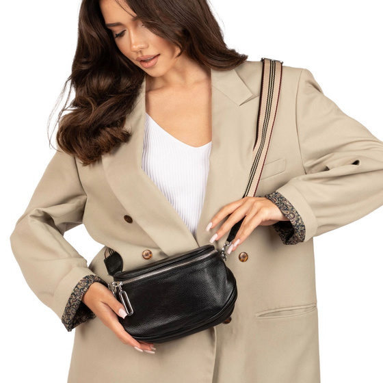 NERKA SASZETKA TOREBKA damska NA RAMIĘ lub na PAS CROSSBODY SKÓRA NATURALNA