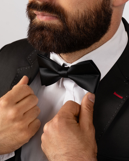 MUCHA MĘSKA MUSZKA GŁADKA ELEGANCKA regulacja do garnituru KLASYCZNA