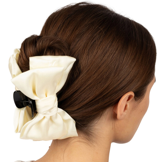 KLAMRA SZCZĘKA spinka kokarda duża ozdoba do włosów klasyczna elegancka