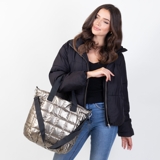 Alessio TOREBKA Damska PIKOWANA TORBA KLASYCZNA Shopper QUILTED