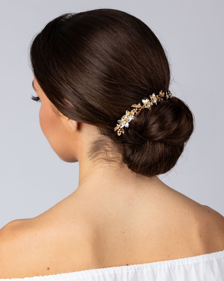 Ozdoba ŚLUBNA do włosów GAŁĄZKA damska cyrkonie kryształki