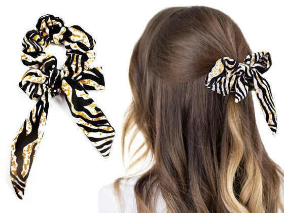 GUMKA DO WŁOSÓW frotka SCRUNCHIES zeberka APASZKA