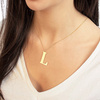 NASZYJNIK damski POZŁACANY 24k litera L duża