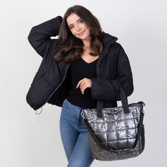 Alessio TOREBKA Damska PIKOWANA TORBA KLASYCZNA Shopper QUILTED