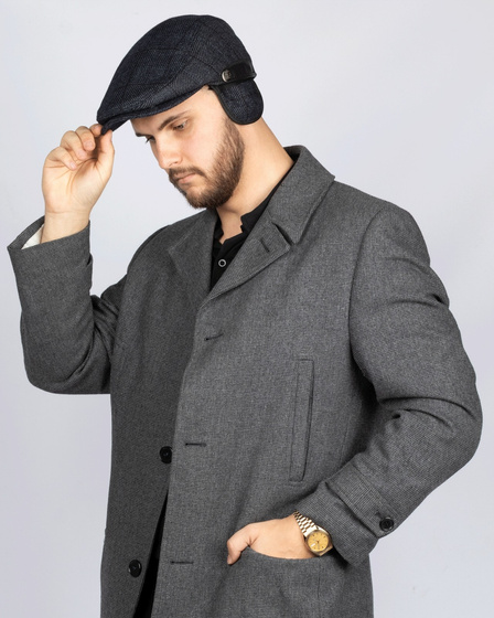 KASZKIET Męski Alessio Stylowy Elegancki FLAT CAP Jesień Zima Czapka RETRO