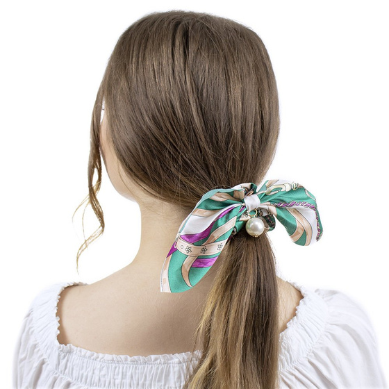 GUMKA DO WŁOSÓW apaszka SCRUNCHIE perła FROTKA