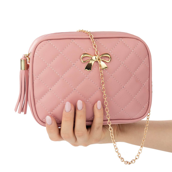 Alessio TOREBKA Damska PIKOWANA na ramię łańcuszek QUILTED CROSSBODY