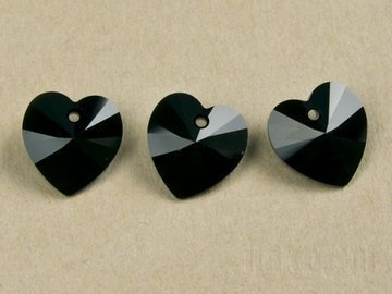 SWAROVSKI koraliki JET 6228 6202 14 mm HEART