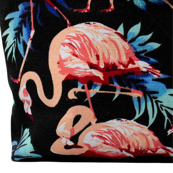 TOREBKA DAMSKA na ramię TORBA duża BOHO PLAŻOWA shopper pojemna FLAMINGI