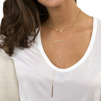 NASZYJNIK łańcuszki STAL SZLACHETNA POZŁACANA