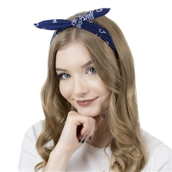 OPASKA do włosów PIN UP kokarda BANDAMKA na gumce na głowę