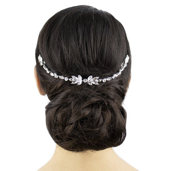 OZDOBA DO WŁOSÓW srebrna ŚLUBNA grzebyk cyrkonie