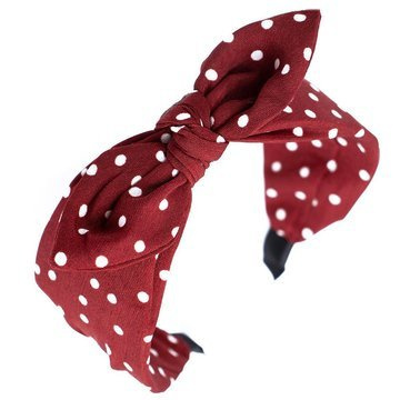 OPASKA DO WŁOSÓW szeroka KROPKI pin up WĘZEŁ kokarda