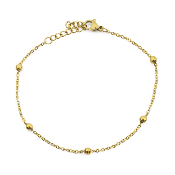 Bransoletka kuleczki STAL SZLACHETNA POZŁACANA