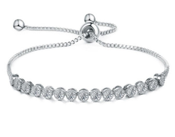 Bransoletka delikatna STAL SZLACHETNA POSREBRZANA