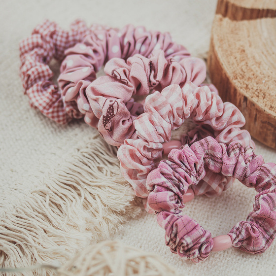 GUMKI do włosów ZESTAW gumek 5 sztuk SCRUNCHIES