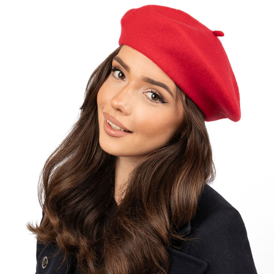 BERET damski FRANCUSKI wełniany ELEGANCKI