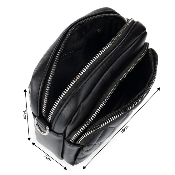 Alessio TOREBKA Damska CROSSBODY PIKOWANA na ramię PASEK QUILTED