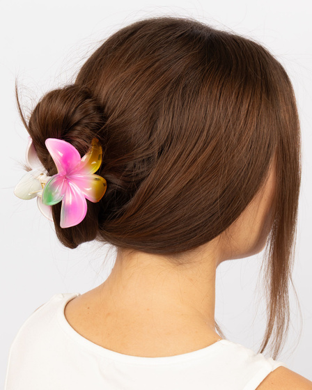 KLAMRA KWIAT szczęka duża SPINKA do włosów kwiatek Kwiat Plumerii HAWAJSKA