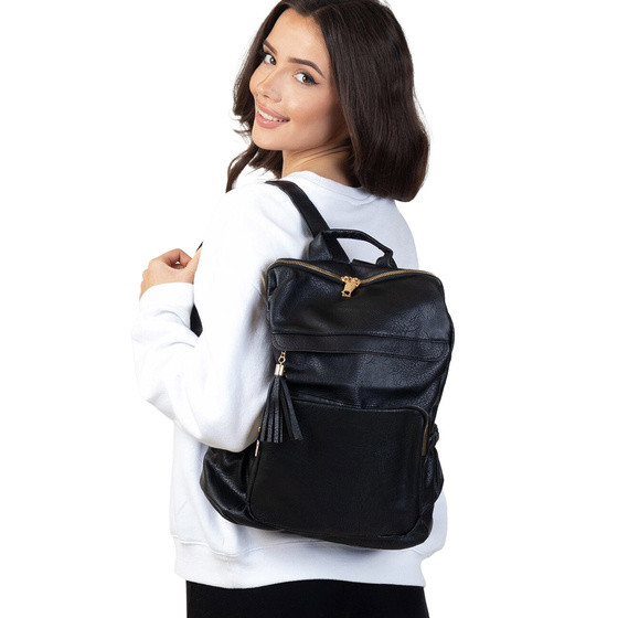 Alessio PLECAK POJEMNY ELEGANCKI szkolny MIEJSKI torba / plecak 2w1