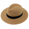 KAPELUSZ panama słomiany DAMSKI MĘSKI pleciony letni fedora SŁOMKOWY