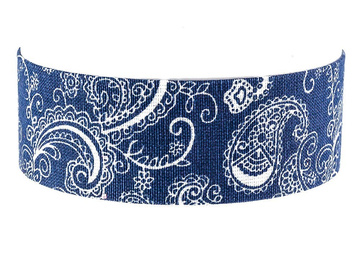 NASZYJNIK choker WZORZYSTY granatowy