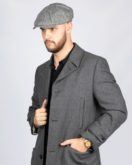 KASZKIET Męski Alessio Stylowy Elegancki NEWSBOY CAP Jesień Zima RETRO