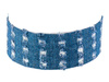 CHOKER jeansowy "potargany" NIEBIESKI