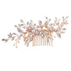 Ozdoba ślubna do włosów GRZEBYK ŚLUB KRYSZTAŁKI KWIATY