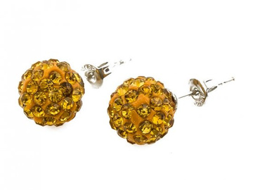 KOLCZYKI SHAMBALLA LIGHT TOPAZ 10 mm