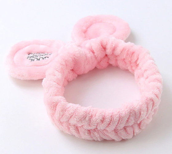 OPASKA do włosów KOSMETYCZNA do makijażu RÓŻOWA