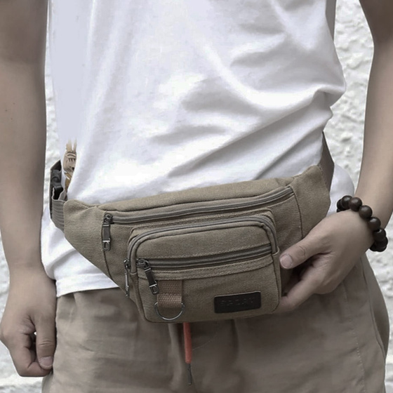 Alessio NERKA Torebka saszetka BIODRÓWKA męska POJEMNA z paskiem