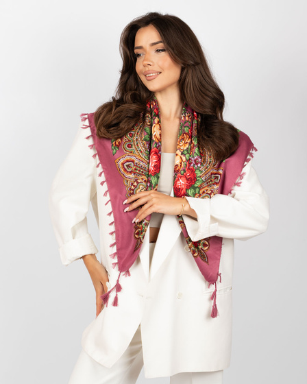 CHUSTA Ludowa Alessio GÓRALSKA Folk KWIATY DUŻA