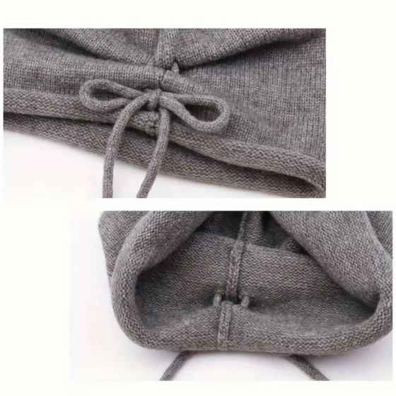 Czapka BEANIE smerfetka oversize damska MŁODZIEŻOWA ZIMOWA