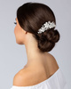 Ozdoba ślubna do włosów GRZEBYK ŚLUB KRYSZTAŁKI KWIATY