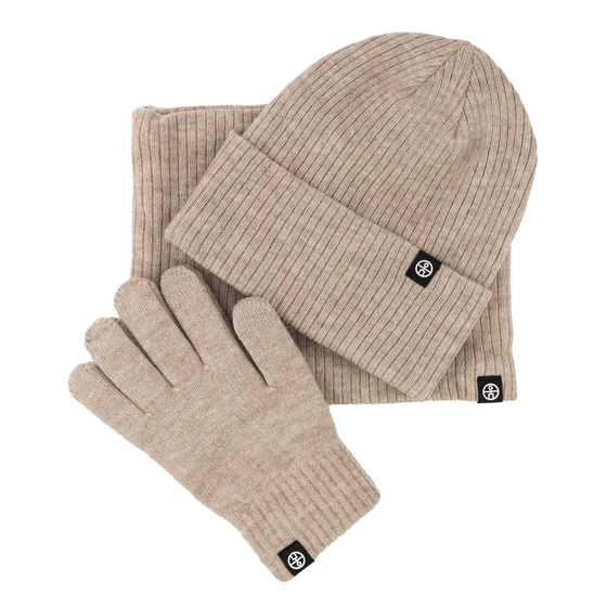 Alessio KOMPLET CZAPKA + KOMIN + RĘKAWICZKI DOTYKOWE ciepły POLAR ZIMOWY