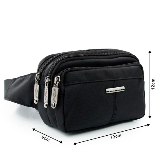 Torebka saszetka BIODRÓWKA NERKA męska POJEMNA SOLID PREMIUM