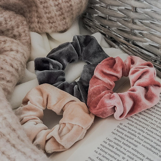 GUMKA DO WŁOSÓW scrunchies welurowa FROTKA welur aksamitka
