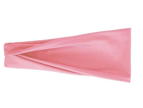 OPASKA do WŁOSÓW GŁOWĘ USZY GŁADKA RÓŻOWA na chłodne dni ELASTYCZNA