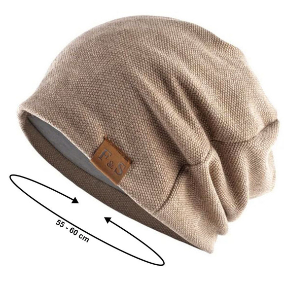 Czapka BEANIE smerfetka oversize MŁODZIEŻOWA ZIMOWA