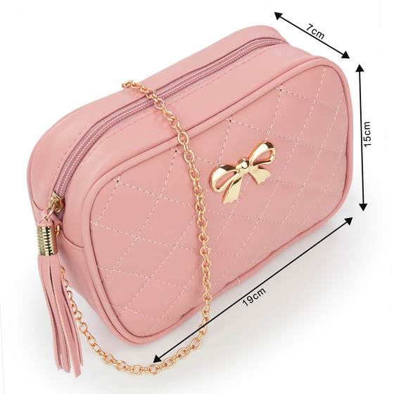 Alessio TOREBKA Damska PIKOWANA na ramię łańcuszek QUILTED CROSSBODY