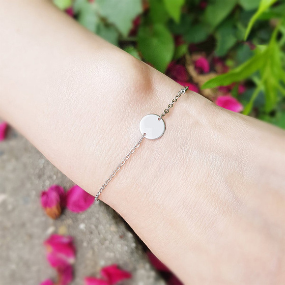 Bransoletka CELEBRYTKA kółko STAL SZLACHETNA