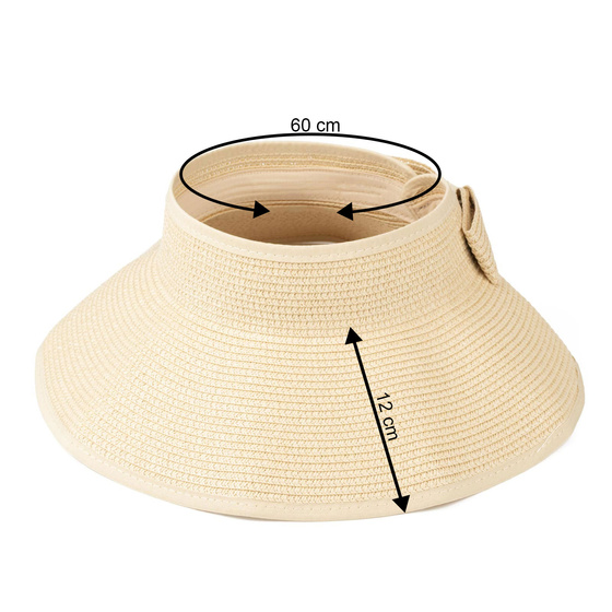 DASZEK DAMSKI Alessio słomkowy boho lato plaża KOKARDA NA KUCYK