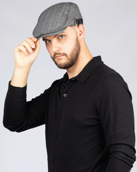 KASZKIET Męski Alessio Stylowy Elegancki FLAT CAP Jesień Zima Czapka RETRO