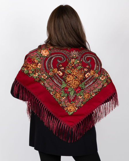 CHUSTA Ludowa Alessio GÓRALSKA Folk KWIATY DUŻA