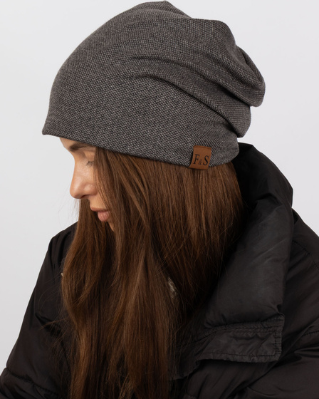 Czapka BEANIE smerfetka oversize MŁODZIEŻOWA ZIMOWA POLAR