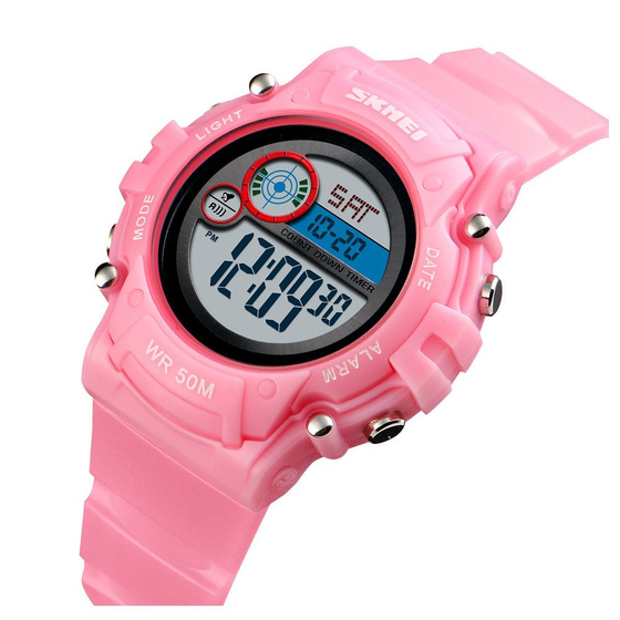 ZEGAREK dziecięcy SKMEI 1477 elektroniczny RÓŻOWY